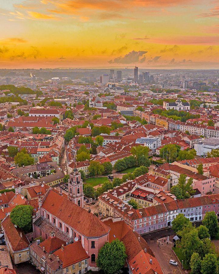 Vilnius eski şehir manzarası